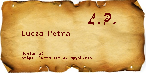 Lucza Petra névjegykártya